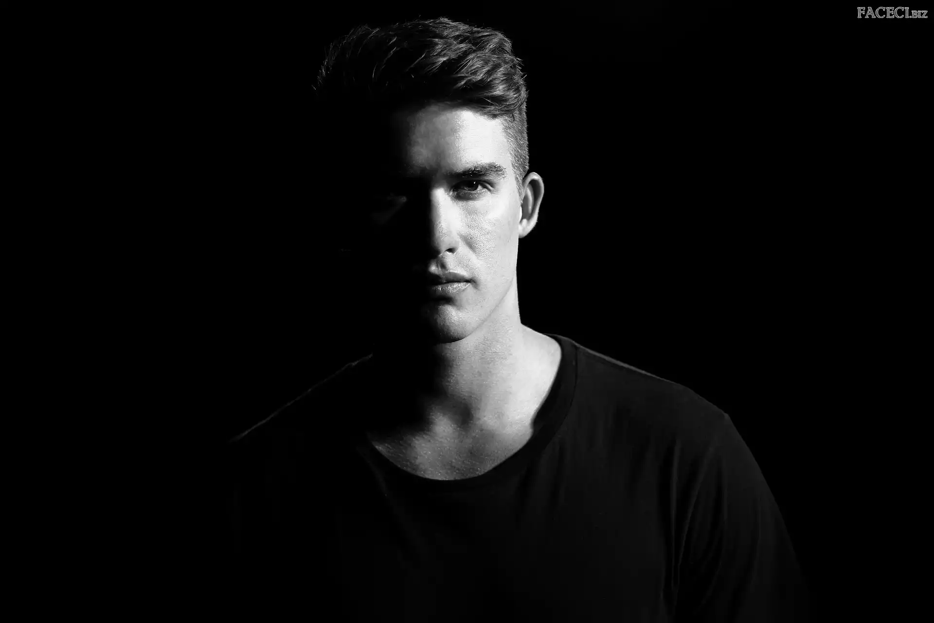 Czarno-biały, Mężczyzna, Portret